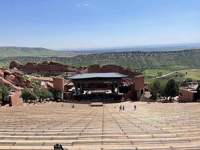 Red Rocks Amphitheatre from top of amphitheatre
