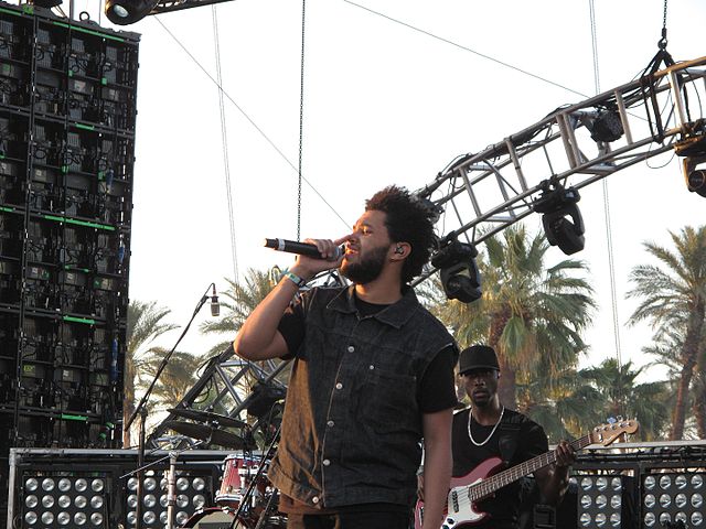 The Weeknd performing live show