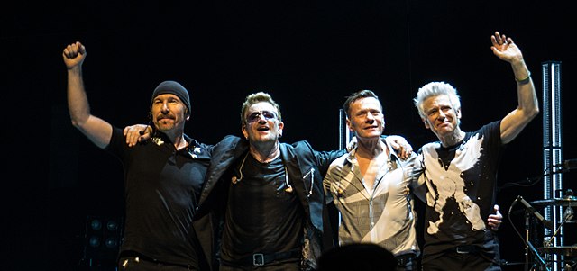 U2 in one of their world tour concerts